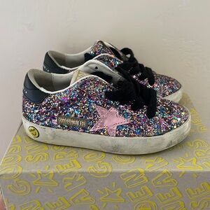 Toddler Girl Golden Goose Multi Glitter Low Top Sneakers
